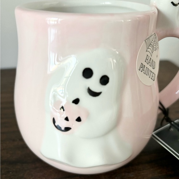 🩷👻Cobwebs & Cauldrons Pink Ghost Mug - Picture 4 of 7